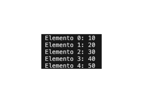 Impressão do Vetor de 5 posições